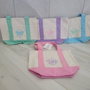 Trader Joes Mini Tote NWT Limited Edition, Pastel Colors, Set of 4